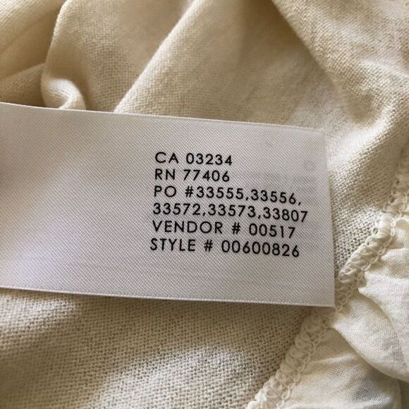 Club Monaco Cream Silk Chiffon Overlay Top - Picture 9 of 14